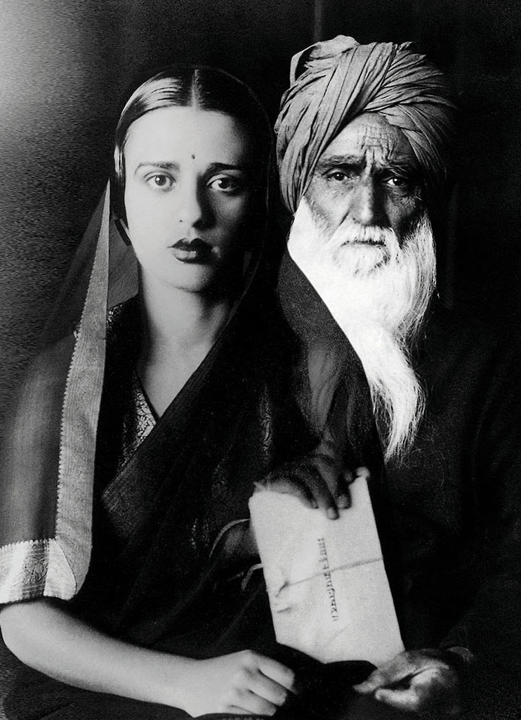 Father-Daughter. (Umrao Singh, Simla, mid 1940s; Amrita, Simla, 1937.)
